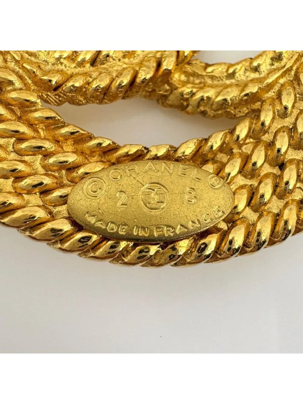 Chanel Brooch CC Logo Gold Plated